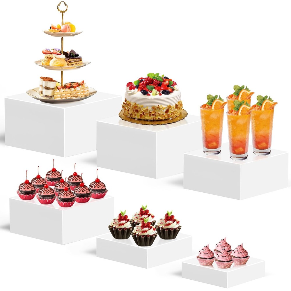 6PCS Versatile Buffet Risers for Elevated Table Displays