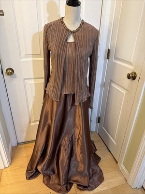 BRONZE BEAUTY cache Comfy Sleeveless Gown With Jacket Womens Size 10