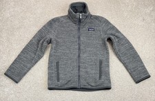 Patagonia Better Sweater SMALL 7-8 Gray Boy's Fleece Jacket Full Zip 65732