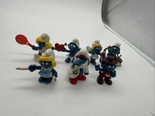 Vintage Smurf Figure Lot of 7 Peyo Schleich S...