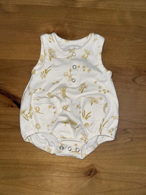 Pehr Unisex Baby Sleeveless One Piece Bodysuit Flower Print Size 0-3 Month