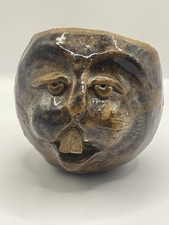 Folk Art Ugly Face Bunny Teeth Mug Ceramic Earthenware 4  