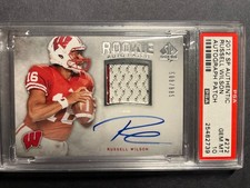 RUSSELL WILSON 2012 SP Authentic AUTO PATCH RC #'d PSA 10 GEM / HOF / Seahawks