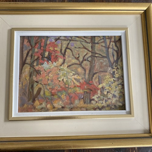 S.C.MOONEY🇨🇦(Original)Sidney Charles🍁Autumn;Woods1989signed&Providence;Back