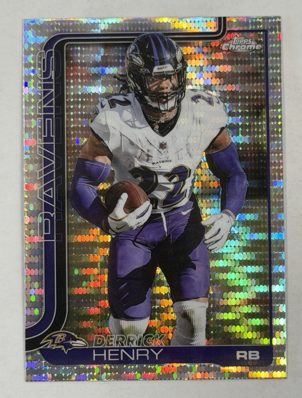 Topps/Panini Ravens 2025 Derrick Henry Topps Chrome #25 Starks RC #195 Lot 2