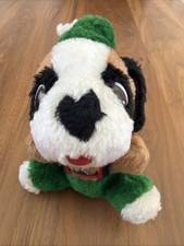 Vintage Saint Bernard Plush Dog 6 Stuffed Animal Fair Prize sitting Moray Toy