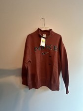 Nike Women's OVERSIZED Sportswear Half-Zip Fleece Sweatshirt Size S