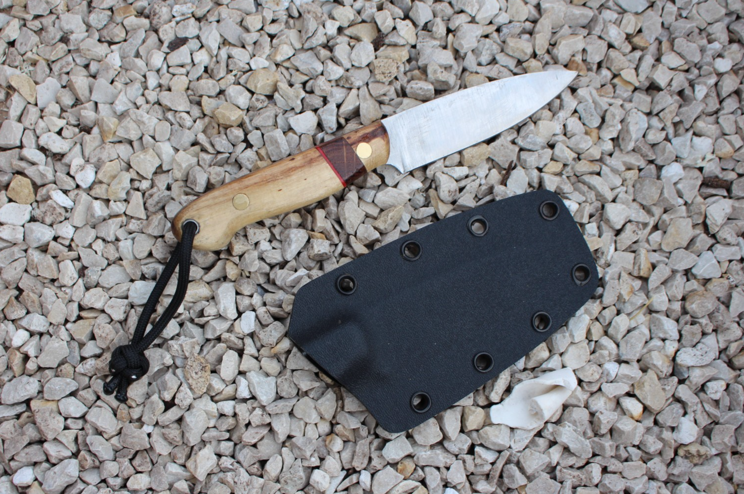 Custom Handmade Bushcraft Knife – 1095HC – With Kydex Sheath – By Samson Blades