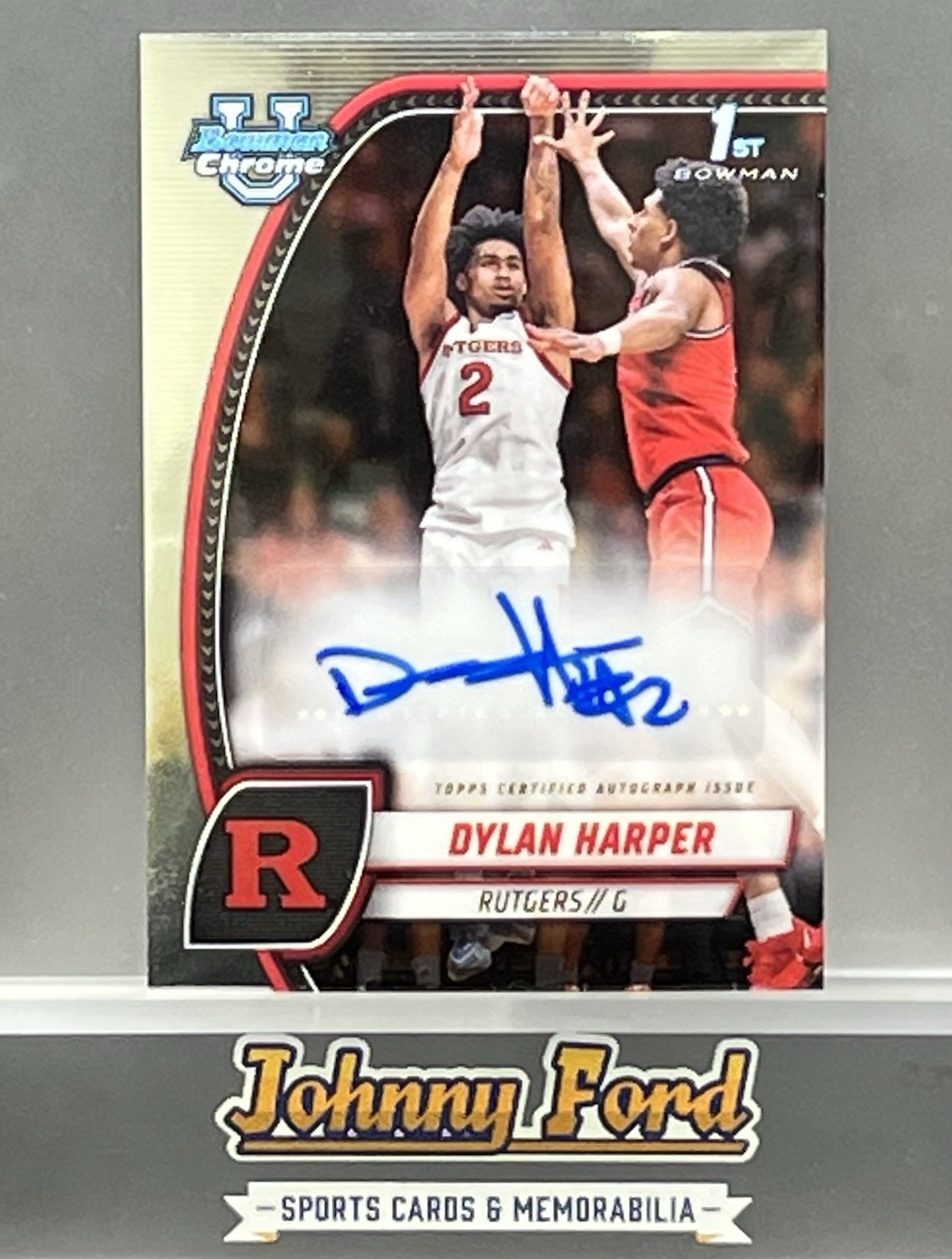 Dylan Harper 2024-25 Bowman University Chrome 1st Auto #22 Rutgers