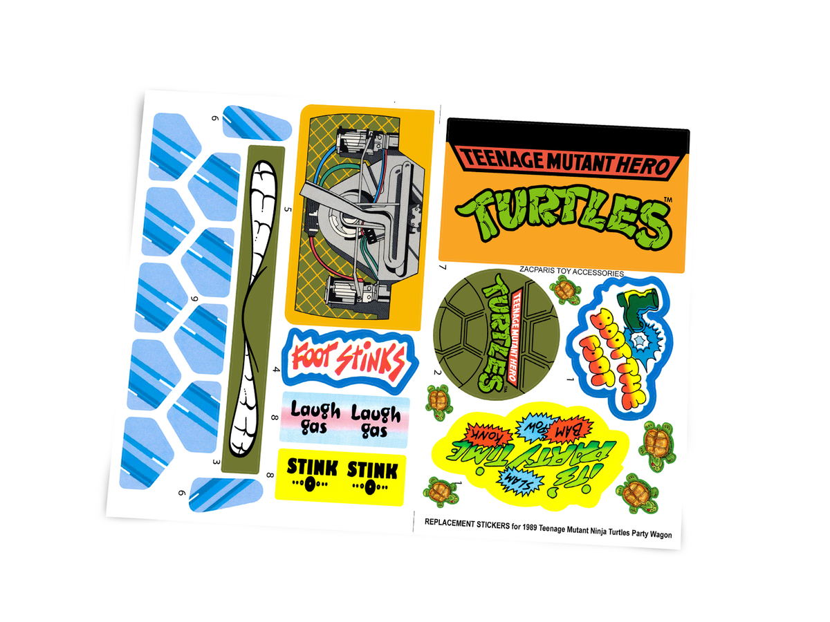 CUSTOM STICKERS for TMNT Party Wagon Van 1980 Teenage Mutant Ninja