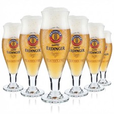 6x Erdinger Bier Glas Pokalgläser 0,5l Designgläser Alkoholfrei Colani Ritzenho