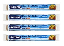 4 x Bacofoil EasyCut Foil Refill for Grilling Roasting Wrapping Freezing 300x15m
