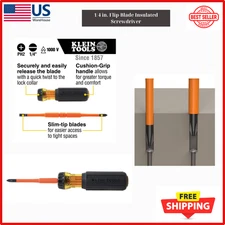 Klein Tools |32293R| 1/4 in. Flip-Blade Insulated Screwdriver