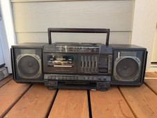 JVC PC-V55 AM/FM Cassette Stereo Boombox Tested Working Radio Tape