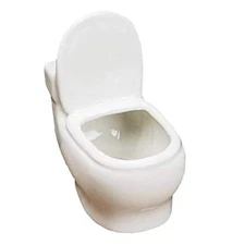 White Ceramic Toilet Plant Pot/Bonsai Pot/Flower Pot/ Planter Perfect Gifts9301
