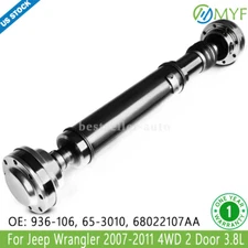 Rear Driveshaft Prop Shaft Assembly For 2007-2011 Jeep Wrangler 4WD 2 Door 3.8L