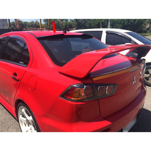 Carbon For 20082015 Mitsubishi Lancer EVO X 10 Rear V Type Roof