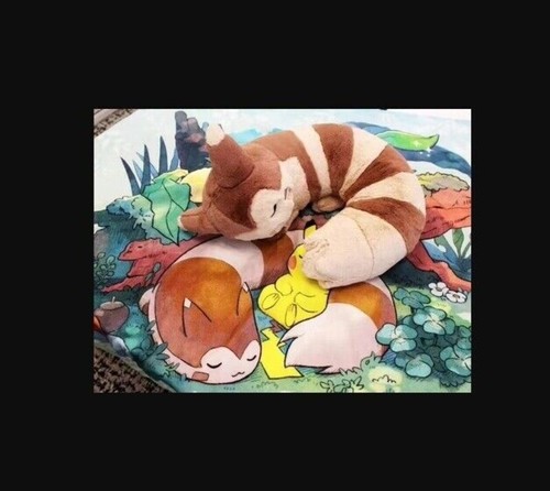 Peluche Furret Forma U Cuscino Collo Cuscino Peluche Marrone Collezione Animazione - Foto 7 di 7