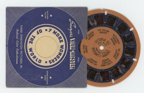 Vancouver BC Butchart's Gardens 1939 Blue Ring RARE View-Master Reel 314 - Picture 1 of 2