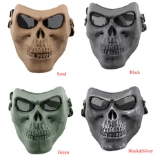 Full Face Mask Skull Skeleton Army Fans Tactical Mask for Halloween Paintball