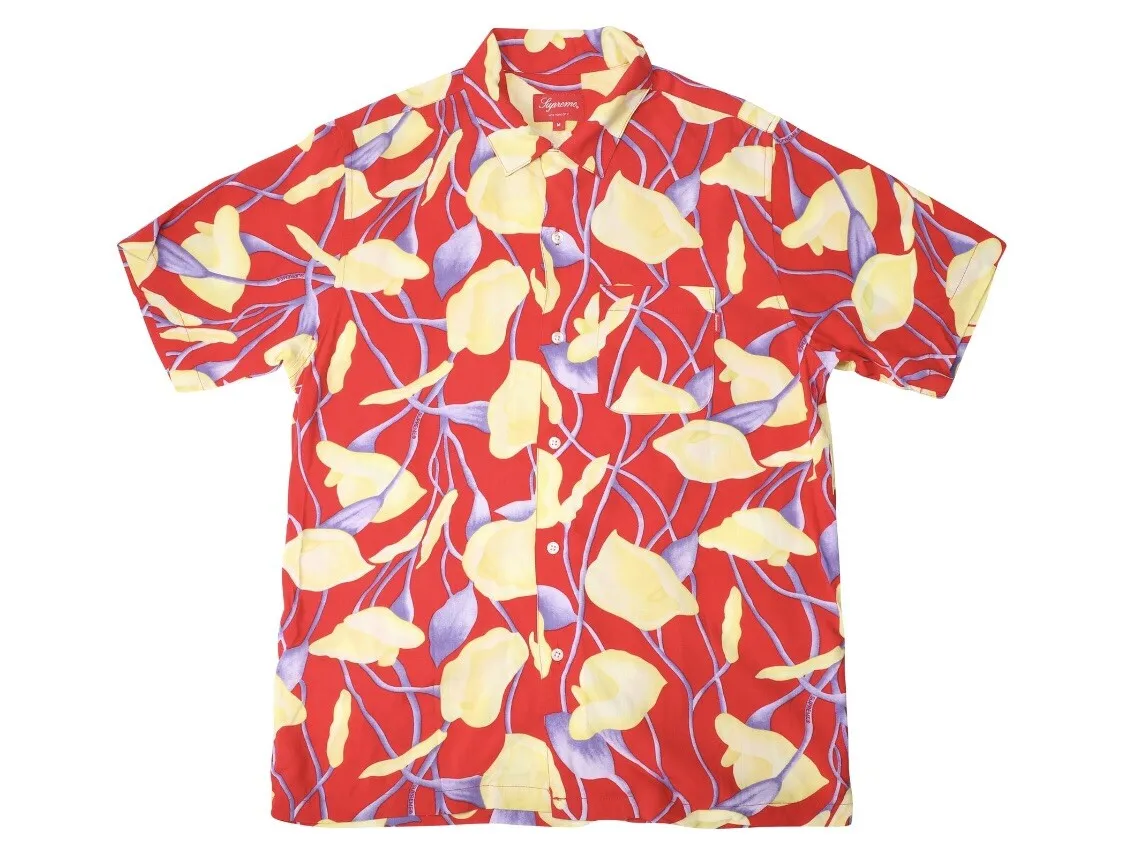 Supreme Lily Rayon Shirt Red Size Small BRAND NEW | eBay