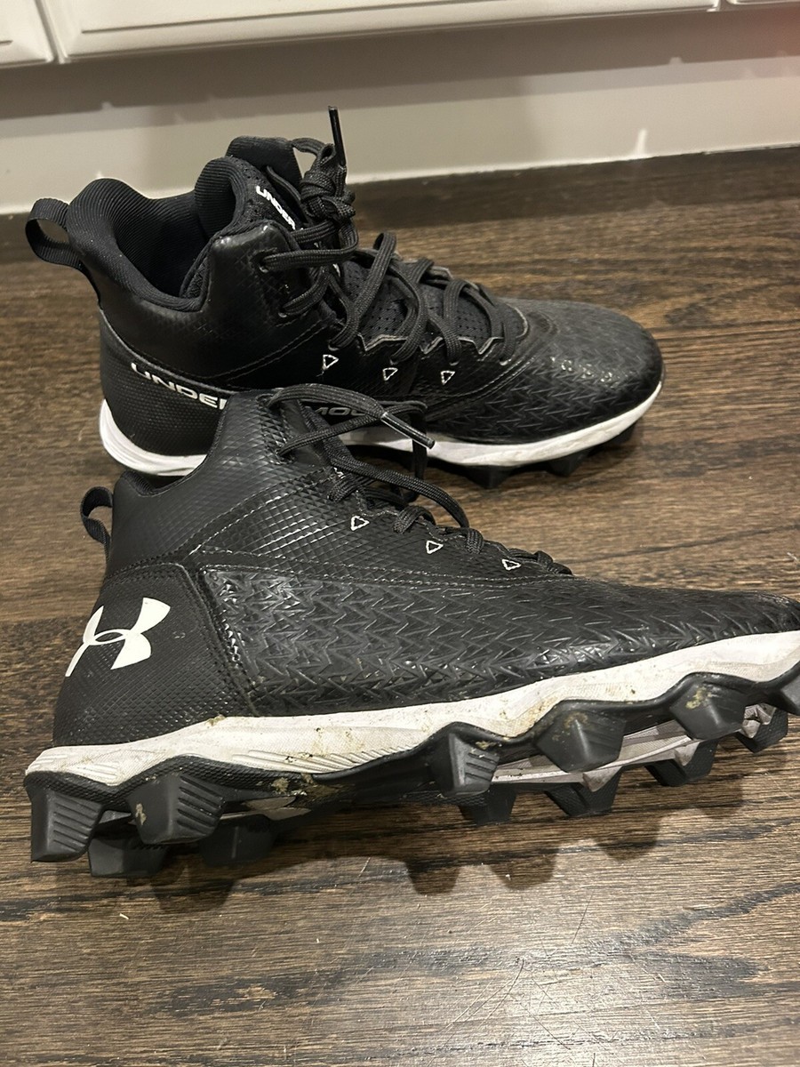 Under Armour Football Black/WhiteCleats 6.5M | eBay