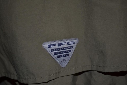 39377 Columbia PFG Camicia da pesca casual verde concia nylon taglia 1XB BIG da uomo - Foto 6 di 9