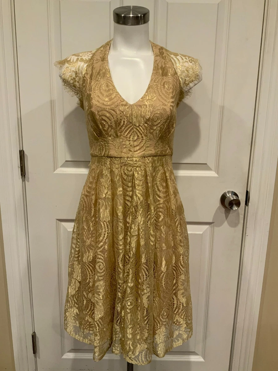 Lace Gold Fit & Flare Dresses for Women for sale | eBay Lace Gold Fit & Flare Dresses for Women for sale | eBay