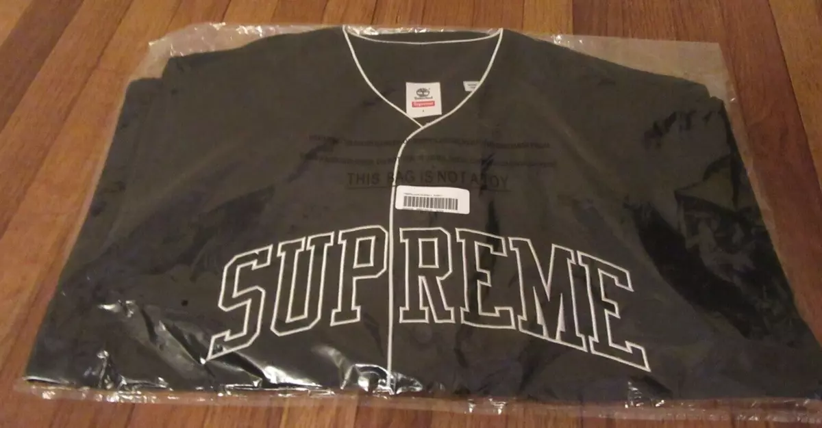 Supreme Timberland Baseball Jersey Size Large Black SS23 Supreme New York 2023