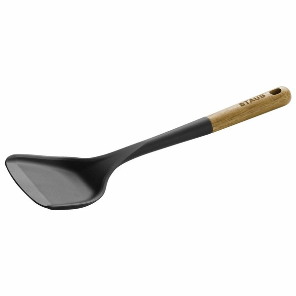 Staub Pfannenwender Wokwender Silikon31 Cm Schwarz, Silikon KüChenhelfer-image