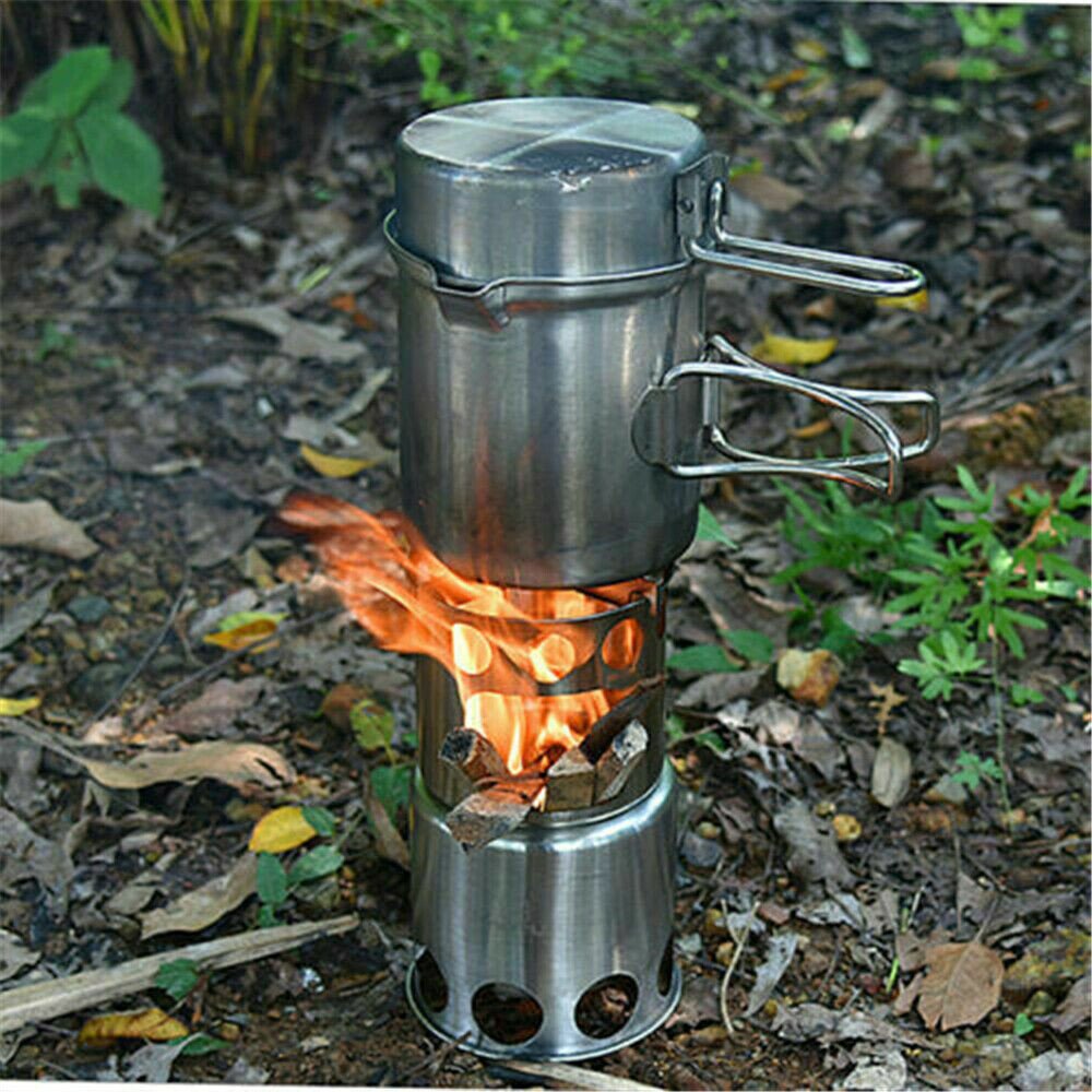 Campwolf Faltbarer Kochtopf 2,5 L - Outdoor Camping Topf Aus Silikon & Edelstahl, Klappbar, Für Induktion & Flamme