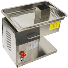 QX 8mm Meat Cutting Machine Commercial Slicer Chimney Type Feed Inlet Shredder