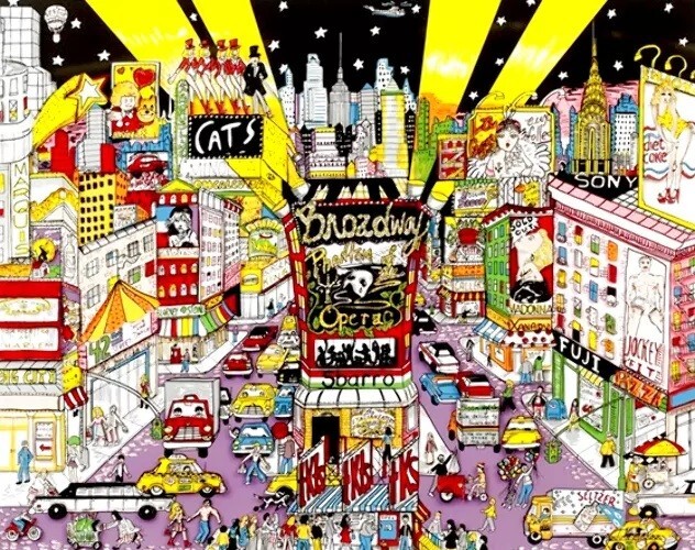 チャールズファジーノ　A Night On Broadway Charles Fazzino : 
