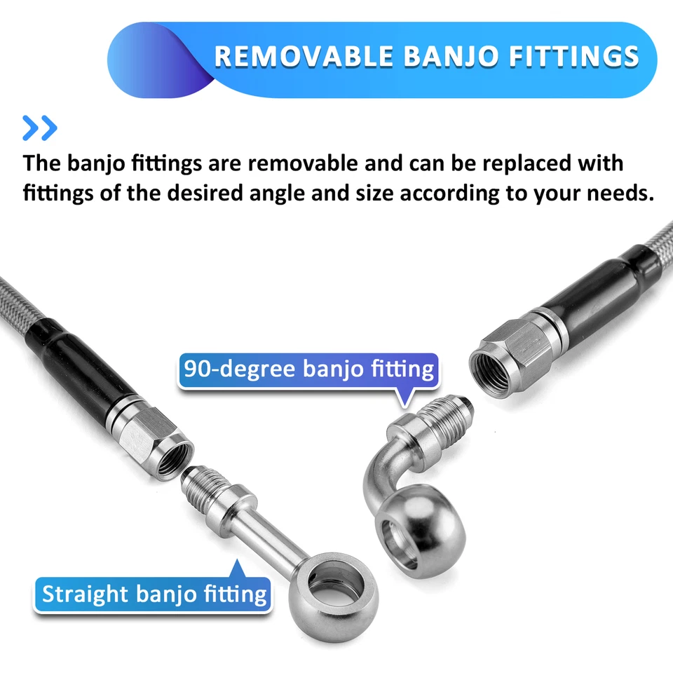 Kit de línea de freno delantero sin ABS +8,5" para Harley Heritage Softail FLST FLSTC 00-10 Foto 4 de 4