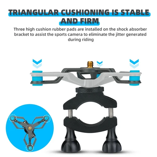 Bicycle Shock Absorber Mount Bracket Universal Bike Holder For Insta360 Camera - Picture 13 of 17