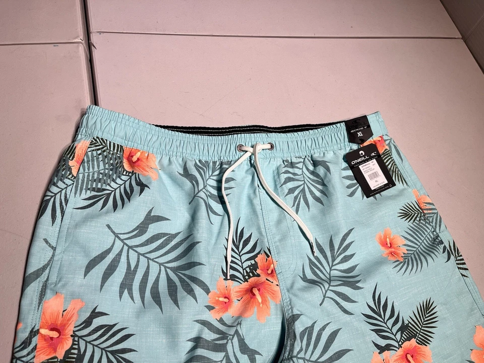 O'neill Shorts Men's XL Santa Cruz Floral Volley Board Trunks Swim Beach Pocket - Image 2 of 4