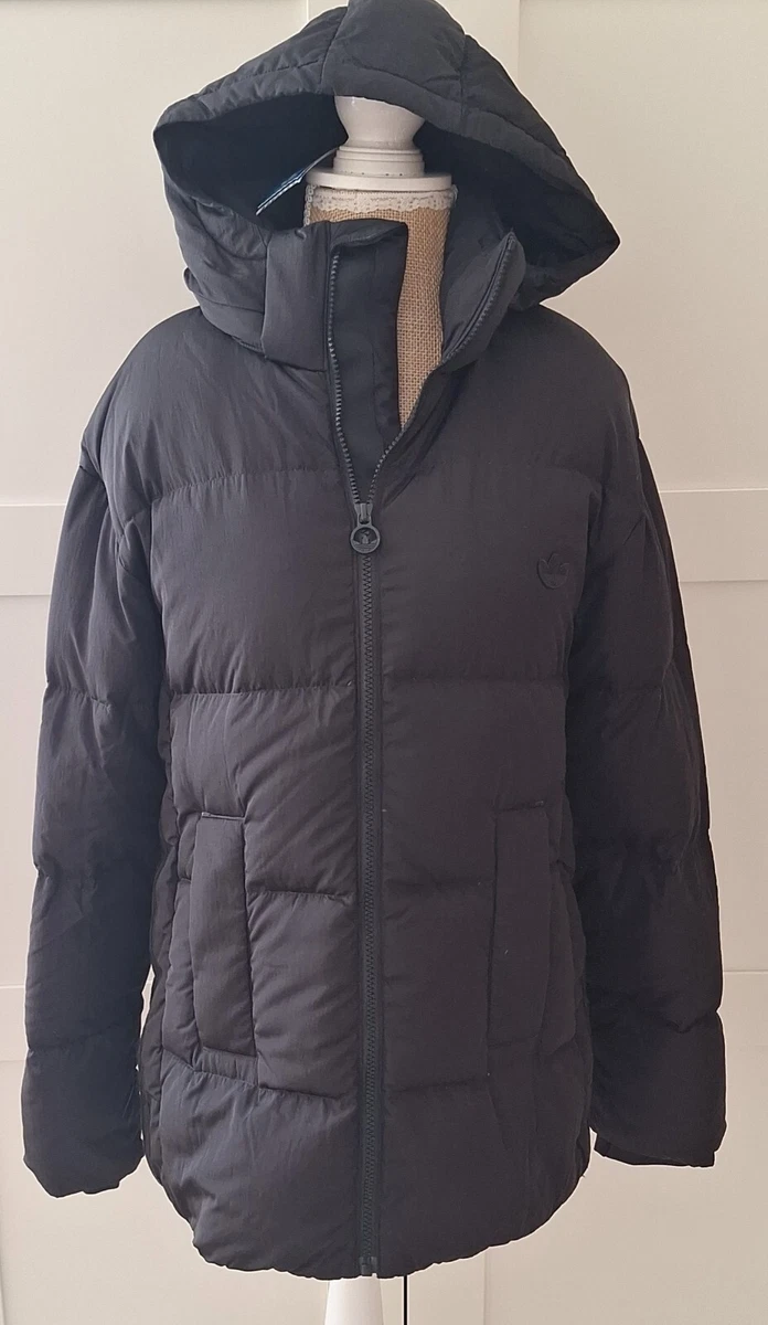 Adidas originals short down filled deals jacket in black