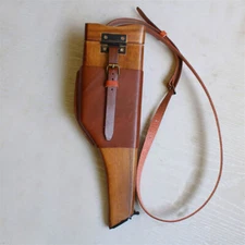 Ww2 Broomhandle German Mauser C96 Wood Shoulder Holster Butt Us Stock Collect