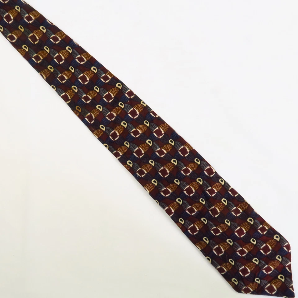 FN Moda Prendas para el cuello Cesta Tejido Abstracto Paisley Rojo Azul Corbata para Hombres 66x3.5 XL Foto 2 de 4