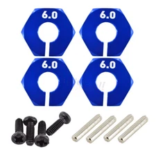 Aluminum Wheel 12mm Hex Adapters Adaptor for Traxxas Rustler 4x4 VXL Blue