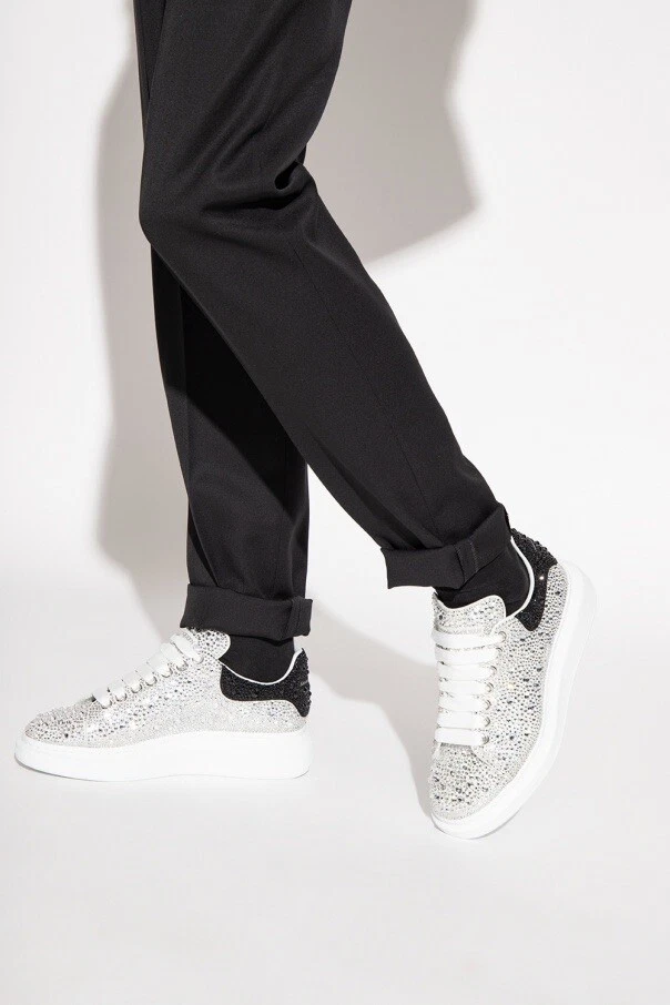 Alexander McQueen Oversized Crystal-embellished Sneakers - White