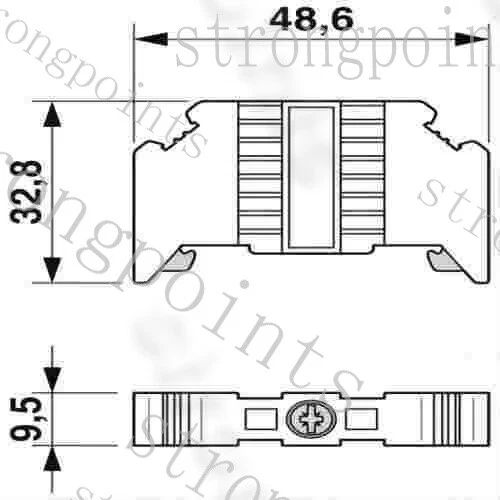 50Pcs/Box Newterminal fixture E/NS 35 N 0800886~ - Image 3 of 3