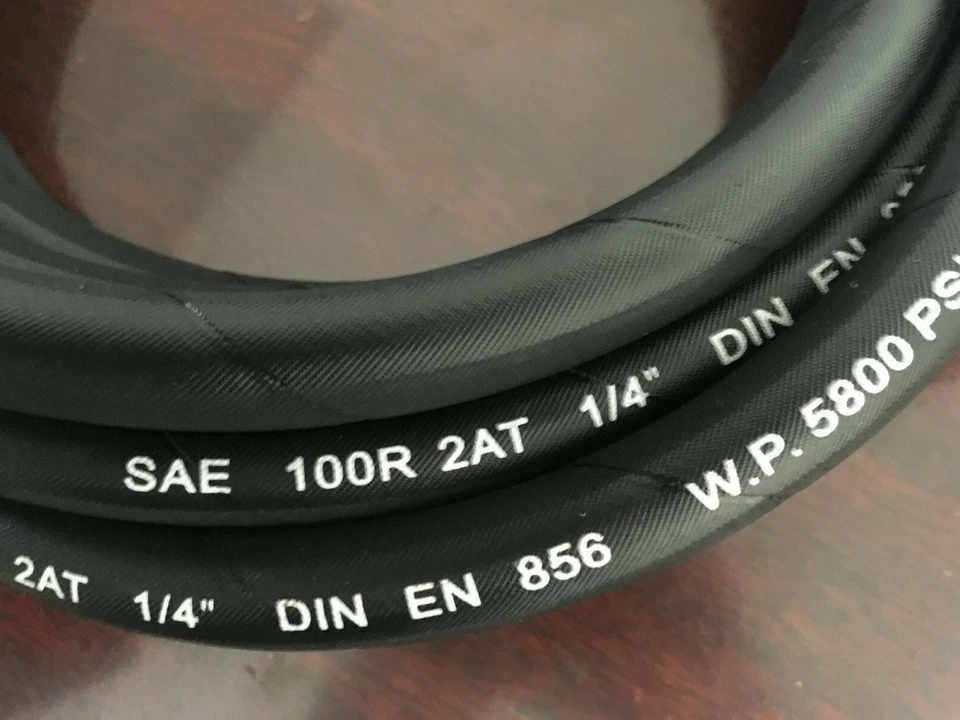 1/4" hydraulic 2 wire hose with 6,000 working PSI 100 ft. R16 H24504 OD 1 PC - Image 3 of 3