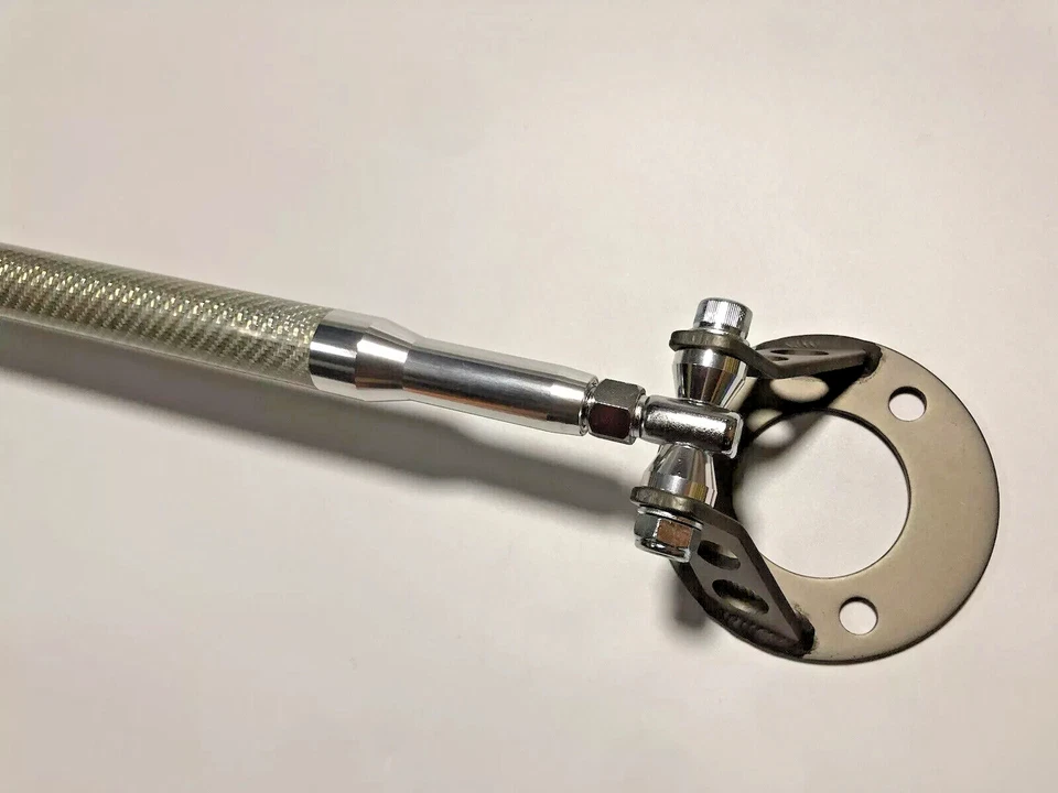 │√│ NRG Silver Carbon Strut Bar For 1994-1997 HONDA ACCORD ○  CD  ○ USDM / JDM - Image 3 of 4