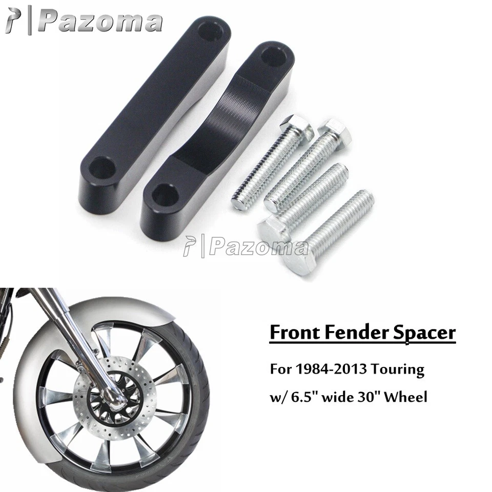 6.5'' Wide 30'' Wrap Front Fender Bracket Spacers For Harley Touring 1984-2013 Foto 3 de 4