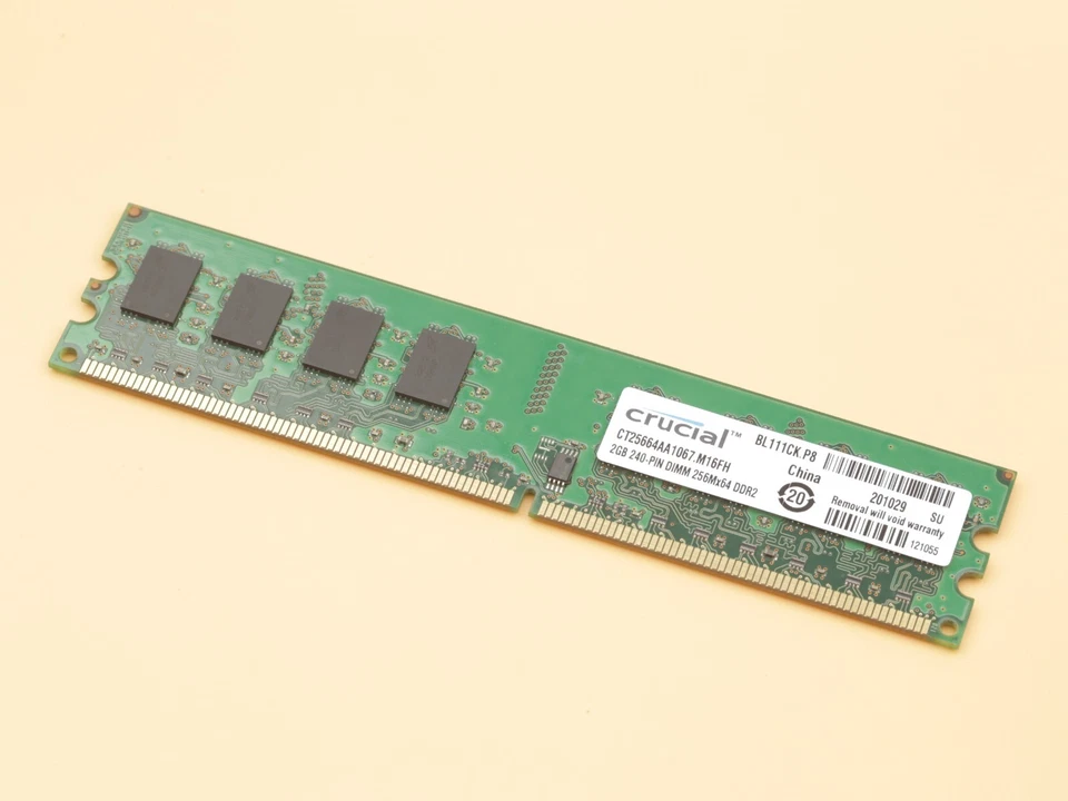 Crucial CT25664AA1067 4GB 2x2GB DDR2 PC2-8500U 1066MHz UDIMM Desktop Memory RAM - Image 4 of 4