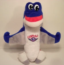 HTF Delta Connection Comair R J Talks Singing Plush Airplane HA-LO Beanie Mascot