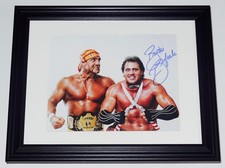 BRUTUS THE BARBER BEEFCAKE AUTOGRAPHED 8X10 COLOR PHOTO (FRAMED & MATTED) - WWE!