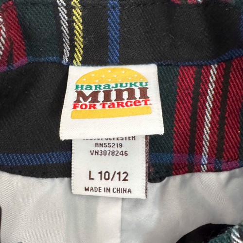 Harajuku Mini for Target Plaid Blazer Jacket Striped Trim Girls Size L 10/12 - Picture 3 of 6
