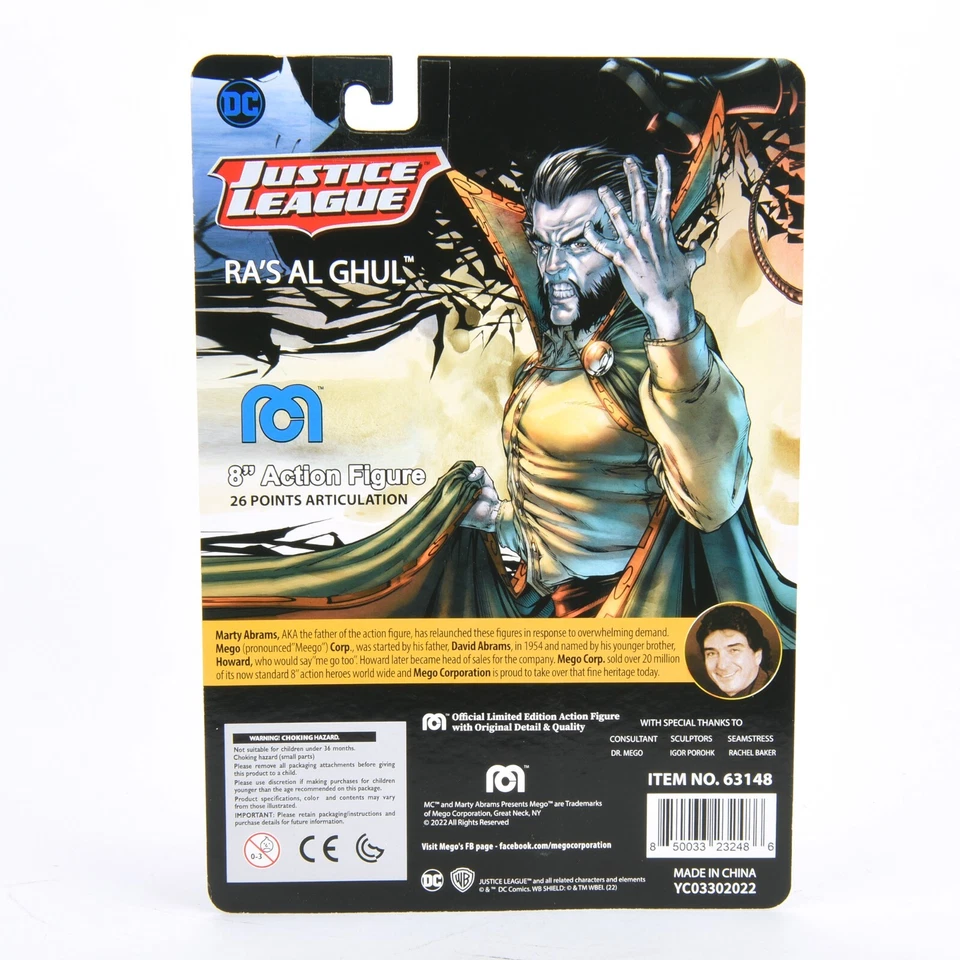 Mego DC Superhéroe Liga de la Justicia Ra’s Al Ghul 8" Figura de Acción Juguetes Regalo Nuevo Foto 2 de 3